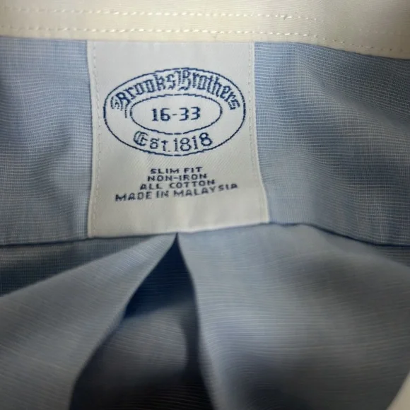 Brooks brothers dress shirt men’s Sz 16 neck - Picture 4 of 6